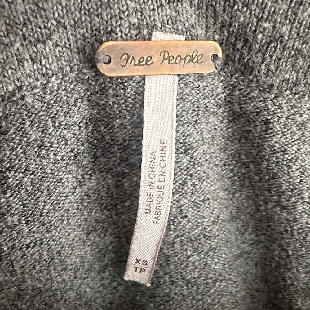 Free People Gray Cozy Knit Cropped Sweater‎